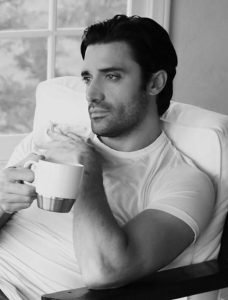 handsome man drinking coffee