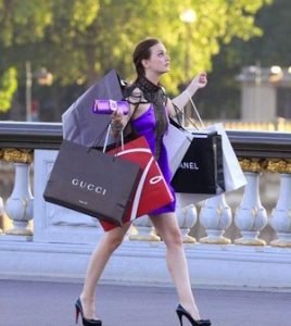 woman go to home after finishing shopping